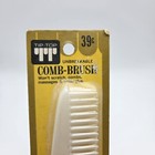 Vintage 1960s Tip Top Brand Unbreakable White Comb-brush Hair Dress Comb New