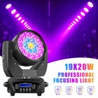 380w Led Wash Zoom Moving Head Light 19x20w Rgbw Dmx Beam Stage Lighting Show Dj