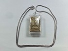 Vintage Thai Buddha Amulet In Sealed Acrylic Case With 26  Necklace
