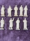 Vintage Louis Marx The Apostle Religious Statuettes Hard Plastic  Lot Of 9