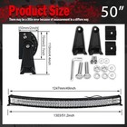 Roof 52   Curved Led Light Bar Pods Mounting Kit For Polaris Ranger 1000 900 570