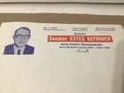 Senator Estes Kefauver Tennessee U s  Senate 1960 Letterhead   Donation Ticket