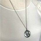 Silver Christian Dove Pendant Necklace Religious Holy Spirit Peace Women Jewelry