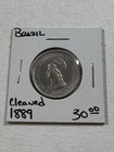 1889 Brazil 500 Reis Silver Coin Cleaned