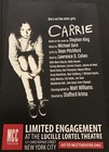 Carrie Broadway Musical Window Card  Poster Marin Mazzie Molly Ranson