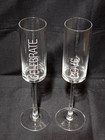 Celebrate   Love Champagne Flutes 10 25  Novelty Glasses Pair