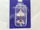 Dollhouse Table Lamp White Shade Bronze Base W plug 1 12 Scale Miniature 12 Volt
