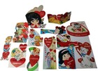 12 Vintage 1940s  Valentine s Day Cards 1 Hallmark Card School Room Used Signed