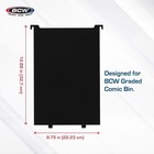 New  3 Ct  Bcw Graded Comic Book Storage Bin Partition-black