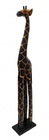 Scratch   Dent 3 Foot Tall Hand-carved Wooden Giraffe Statue Decor