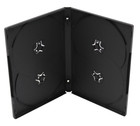 3 Pack Standard Black Dvd Replacement Movie Cases 14mm 4 Disc With Clear Sleeve