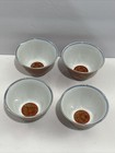 Antique Japanese Hand-painted Porcelain Set Of 4 Tea Bowls  Old Imari Ware  19c