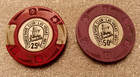 Vintage Benny Binion s Horseshoe Club las Vegas  Nevada 50 Cent Chip   25c