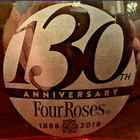 Four Roses 130th Anniversary Bourbon Glass Roly Poly 8 Oz Etched Logo New