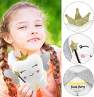 Tooth Fairy Pillow With Shiny Wings Embroidered Tooth Fairy Doll With Pocket