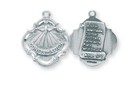 Sterling Silver Holy Spirit Baroque Confirmation Pendant Medal Necklace
