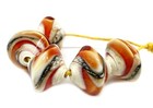 Handmade Lampwork Glass Beads From Murano Ooak Tamara Yarilo Brand 5 Pcs