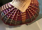 Buttocks Basket 9 5   x8 5   x7 5   hand Woven Splint Egg Gathering Basket Great Cond 