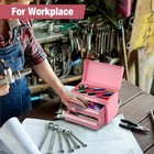 Workpro Metal Tool Box 2 Drawer Top Storage Portable Tool Chest Magnetic Locking