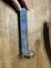 Vintage Brass   Purple Stained Glass Kaleidoscope Liquid Chamber As-is Project