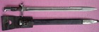 Very Nice M1878 Swiss Sawback Vetterli Bayonet W scabbard   Leather Frog