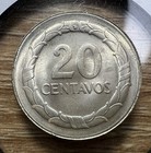 1951 Colombia 20 Centavos - Actual Silver Coin Shown - Free Shipping Inv 108