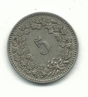 Very Nice High Grade Au 1907 B Switzerland 5 Rappen Coin-oct060