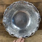 Vintage 1995 Arthur Court Aluminum Metal 12  Grape Vine Pattern Serving Bowl