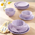 The Pioneer Woman Colette 12-piece Stoneware Dinnerware Set  Purple Viral