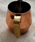 Vintage Copper With Brass Handle 3 5x5   Pitcher Vase - Made In Korea