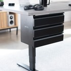 Vivo Black 3 Level 16  Pull Out Under Desk Storage Drawer Set