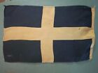 Beautiful Old Greek Greece Small Cross Flag 18 Cm X 30 Cm 1960s Elias Kokkonis