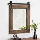 Rustic Rectangle Wood Wall Mirror - Large Decorative Frame For Bedroom  Living R
