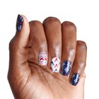Kiss Voguish Fantasy Glue On Nails X-mas Holiday 28 Short Squoval Snow Much Fun