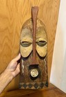 19    Large Antique Ghana African Solid Wood Tribal Mask Wambebe Wall Decor