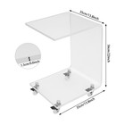 Modern C-shaped Side Table Acrylic End Table Couch Side Table  Bedside Table