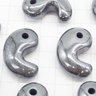 Brazil Hematite Magatama 30  20mm Natural Stone  agate 