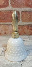 Vtg Avon Hobnail Bell Milk Glass Sweet Honesty Cologne Perfume Bell  not Empty 