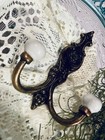 Antique Vintage Bronze Metal Wall Cast Iron Wall Hook Coat Hook Wreath Hanger