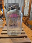 Vintage Anchor Hocking Ribbed Water Juice Glass Refrigerator Jar Bottle With Cap