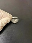 3ct Round Cut Real Moissanite Cluster Engagement Ring 14k White Gold Plated