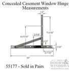 Truth 14 77 Series Egress Casement Window Hinge   Arm Kit  2-9 32  Opening- E-g