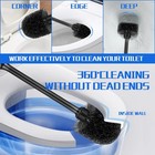 Ergonomic Toilet Bowl Brush And Holder Set Deep Cleaning Bathroom Scrubber
