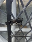 Antique Leaded Glass Window Iron Frame Cast Casement Tudor Diamond Salvage 88cm 