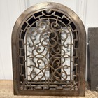 Antique Arch Cast Iron Heat Grate Grill Decorative Register Vtg Parts Or Repair