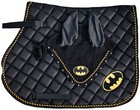 Batman Super Hero All Purpose English Saddle Pad With Matching Fly Bonnet Veil