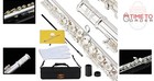 Silver Plated Open Hole 17 Keys C Flute With Case Cleaning Rod Gloves