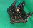 Antique Hindu Miniature Bronze  Sculpture Group  2 Part