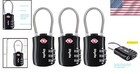 3 Digit Resettable Combination Locks - Alloy Steel Tsa Luggage Security Set