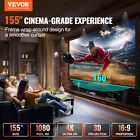 155  Fixed Frame Projector Screen 16 9 Hd 4k Home Theater Portable Foldable